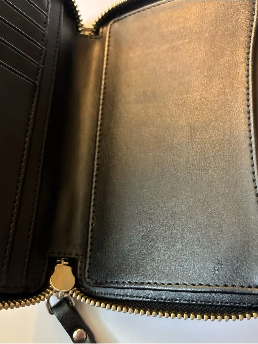 Rare~Marc Jacobs Original Logo Monogram Leather Wristlet ~ Exellent